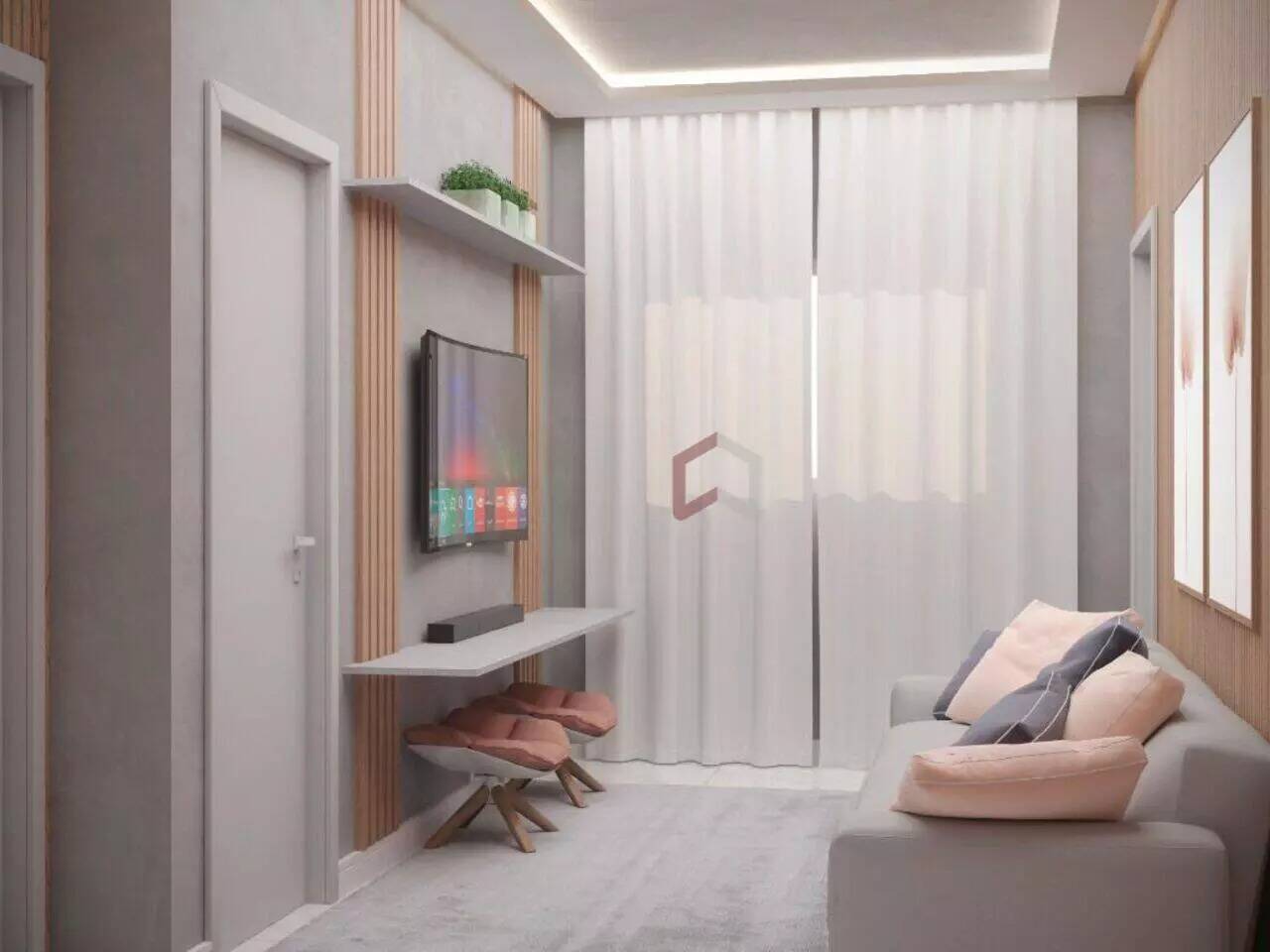 Apartamento à venda com 2 quartos, 34m² - Foto 2